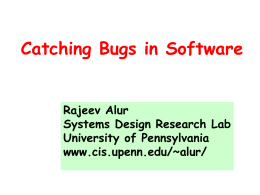Catching bugs in software - the Department of Computer and