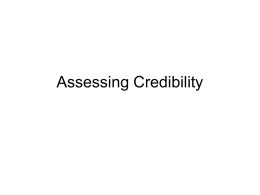 Assessing Credibility - Edmonton`s Criminal Defence Lawyers