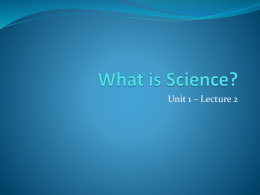 What is Science? - Fulton County Schools