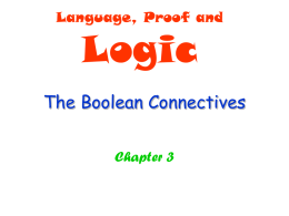 The Boolean Connectives