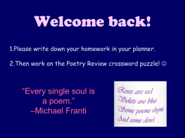 Poetry Review 2014