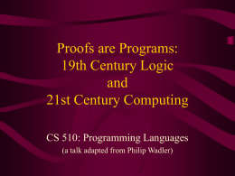 proofs-programs