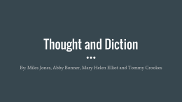 English- Thought and Diction