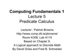 Lecture 5 - School of Computing