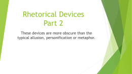 Rhetorical Devices slideshow