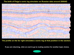 The birth of Paige`s sonic log simulator on Russian data