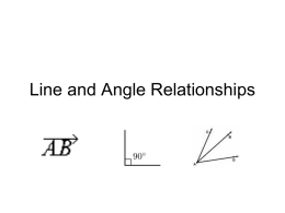 Line and Angle Relationships
