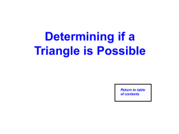 Determining if a Triangle is possible [12/4/2013]