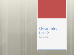 Geometry Unit 2 Reasoning Lessons - math-b