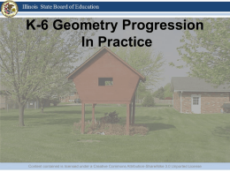 K-6 Geometry Progression in Practice