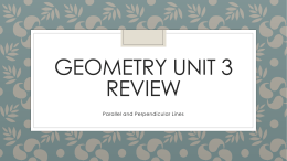 Geometry Unit 3 Review