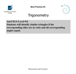 Trigonometry - BP#1-6 Procedure