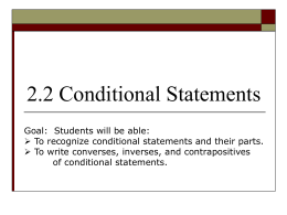 Conditional Statements Powerpoint