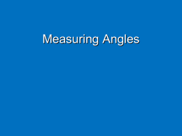 Sec. 1 – 4 Measuring Segments & Angles