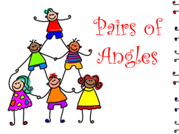 Pairs of Angles - St. Landry Parish School Board