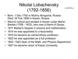 Nikolai Lobachevsky (1792