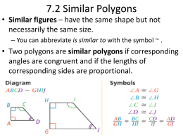 7.2 Similar Polygons - Cardinal O'Hara High School