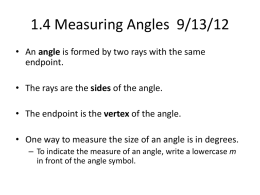 1.4 Measuring Angles - Cardinal O'Hara High School