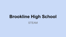 Brookline High Creativity - Massachusetts Department of