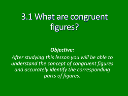 3.1 What are congruent figures?