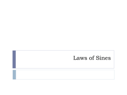 Laws of Sines
