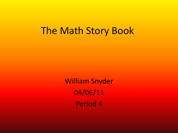 The Math Story Book