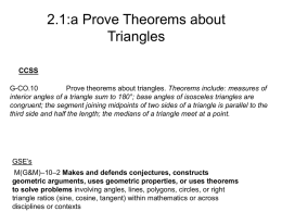 PowerPoint Notes - Property of triangles