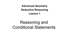 Reasoning and Conditional Statements