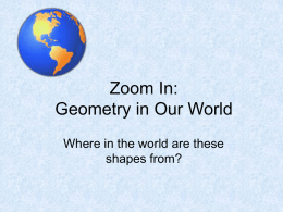 Geometry in Our World