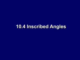Inscribed Angle Theorem