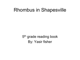 Rhombus in Shapesville
