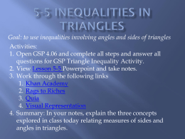 Triangle Inequality Theorem