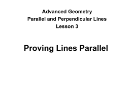 Proving Lines Parallel - Petal School District