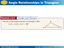 Triangle sum theorem