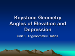 Angle of Depression and Elevation