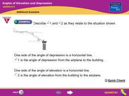 8-5 Angles of Elevation and Depression
