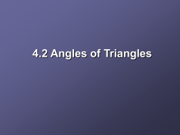 Exterior Angles and Triangles