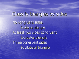 Classify triangles by sides