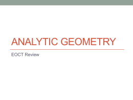 Analytic Geometry - Effingham County Schools