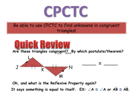 Section 4.4 ~ Using CPCTC!