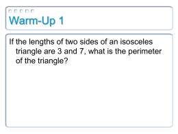 Properties of Isosceles Triangles