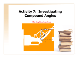 Activity 7: Investigating Compound Angles