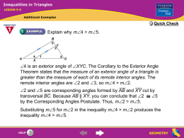 5-5 Inequalities in Triangles