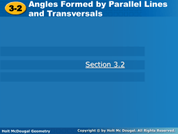 3.2 Parallel Lines Angles