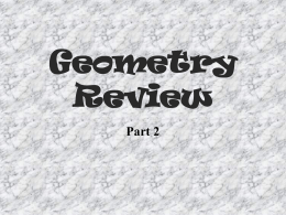 Geometry review 2