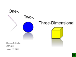 One-, Two-, Three-Dimensional Shapes