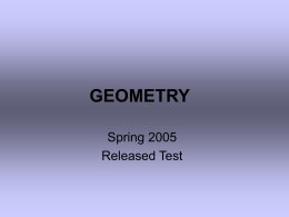 2005 Geometry Released Test