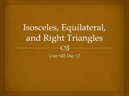 11/4 Isosceles, Equilateral, and Right Triangles File