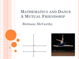 Mathematics and Dance A Mutual Friendship