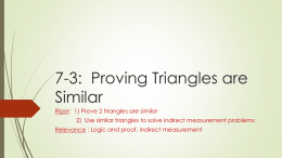 Prove that the triangles are similar.